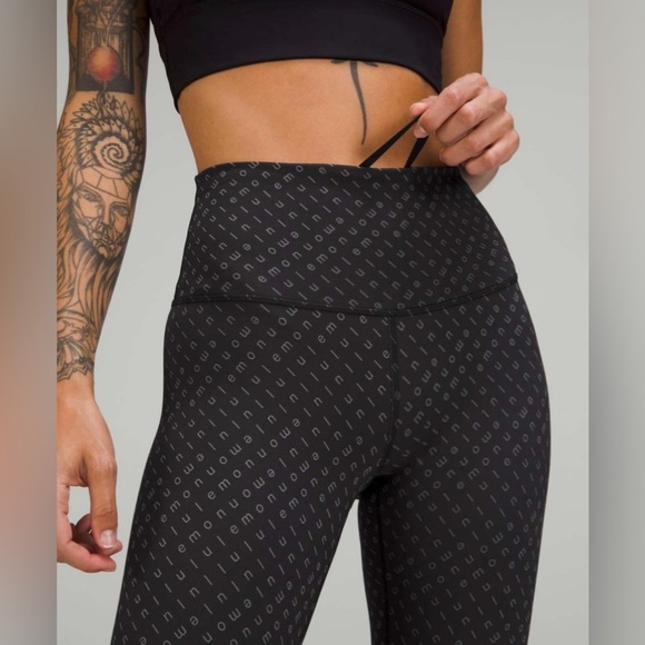 lululemon athletica Pants - Lululemon Wunder Train High-Rise Tight 25" in Mirrorify Black Multi